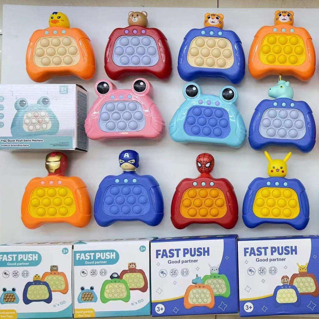 New Quick Pop Push it Electronic Game Fast Push Game Console Popit Light Up Fast Push Electronic Pop it Bubble Pop Kids To