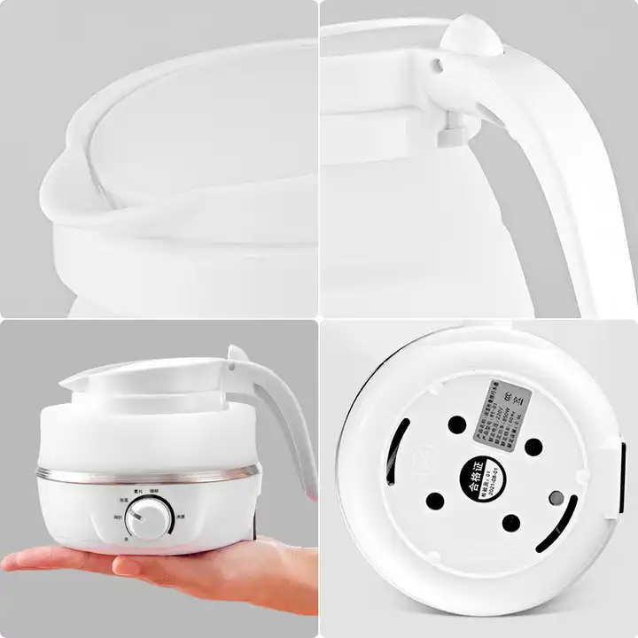 Mini Folding Kettle 600ml Silicone Hot Water Shell Intelligent Power-off Protection Travel Home Used Electric Kettle