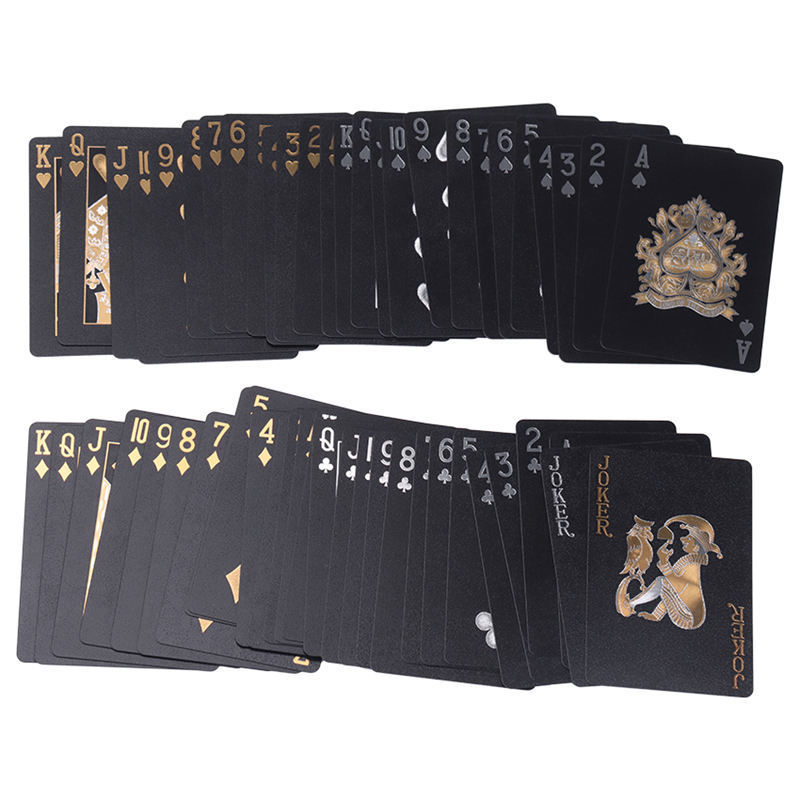 High Quality Paper Pvc Plastic Game Matt Black Playing Cards Pvc Playing Card Deck Of Playing Cards