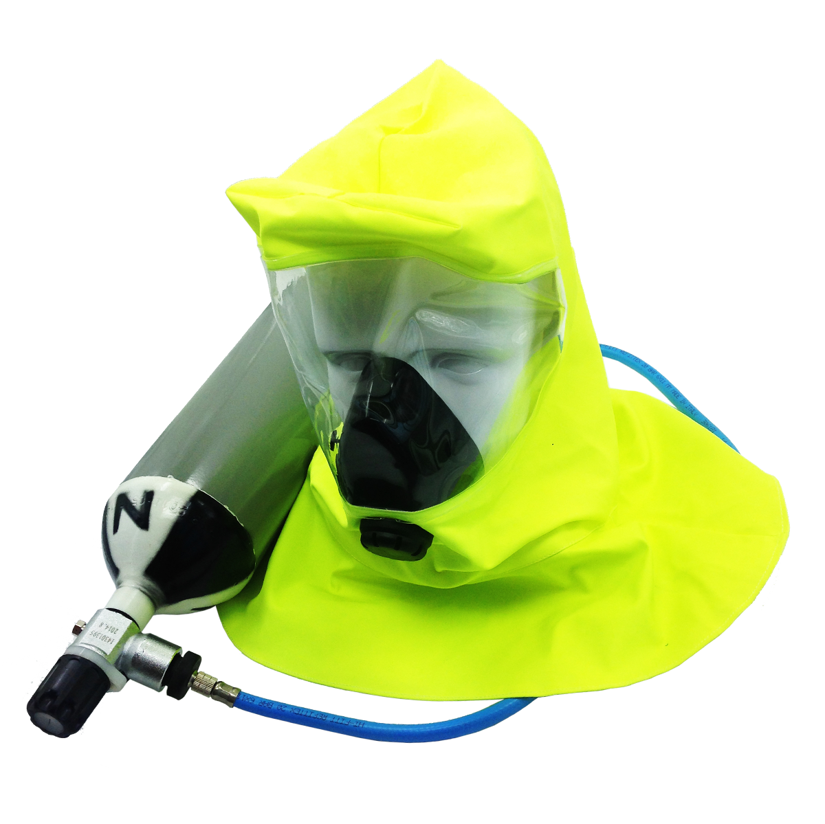 CE Fluorescent yellow hood light weight carbon fiber cylinder Emergency Escape Breathing Device for rescue