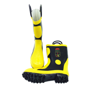 CE FireFighting Equipment for fireman using steel toe Vulcanized Rubber Firefighter Boots