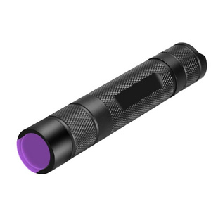 365nm UV Detection Flashlight Ultraviolet Fluorescent Agent Detection Black Mirror Flashlight With Filter