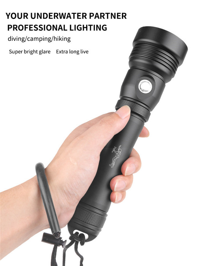 IPX8 2500lm Underwater Diving Torch XHP70 Powerful LED XM-T6 Professional Scuba Flashlight Waterproof Diving LED Flashlight