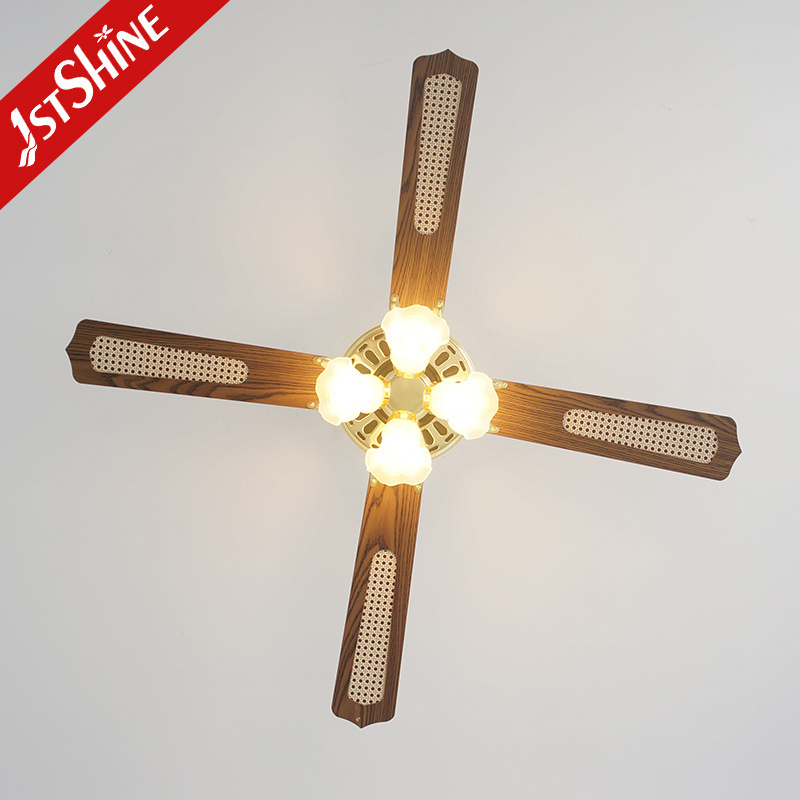 1stshine ceiling fan with lamp traditional style ac motor decorative 4 blade ceiling fan lamp