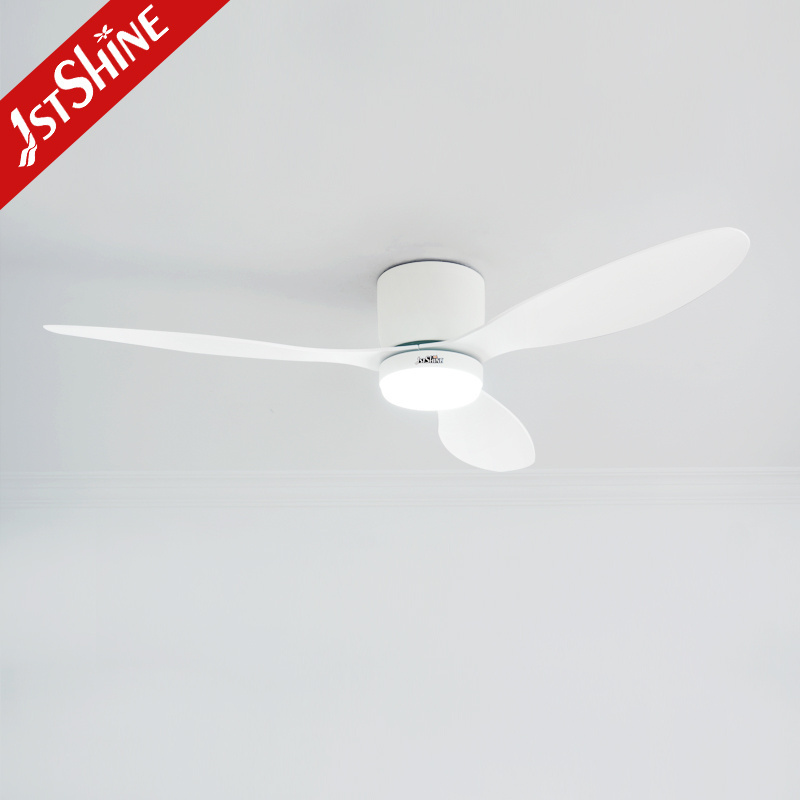 1stshine ceiling fan with light white abs blade low ceiling flush mount ceiling fan with remote control