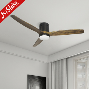 1stshine ceiling fan bedroom decorative natural wood blades inverte 3 color led light ceiling fan with remote