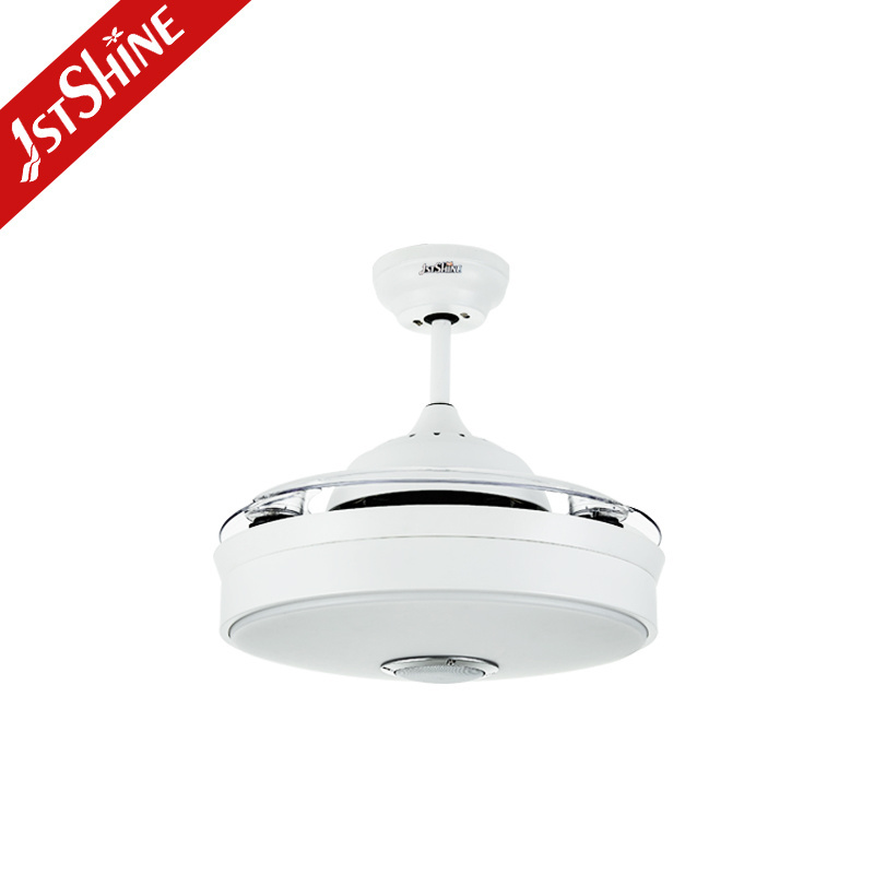 1stshine ceiling fan light 42 inch dc motor wifi control indoor white led ceiling fan with hidden blade