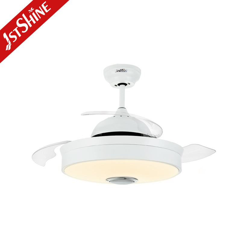 1stshine ceiling fan light 42 inch dc motor wifi control indoor white led ceiling fan with hidden blade