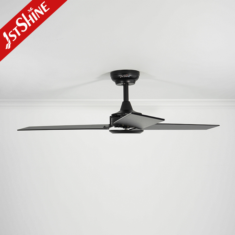 1stshine ceiling fan 52 inch modern MDF save space pull chain led ceiling fans with light