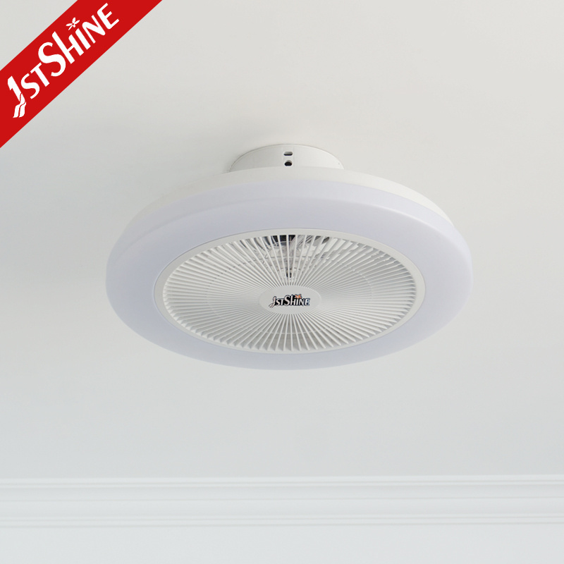 1stshine flush mount bedroom App control RGB color dimmable tuya dc motor modern smart led ceiling fans with light