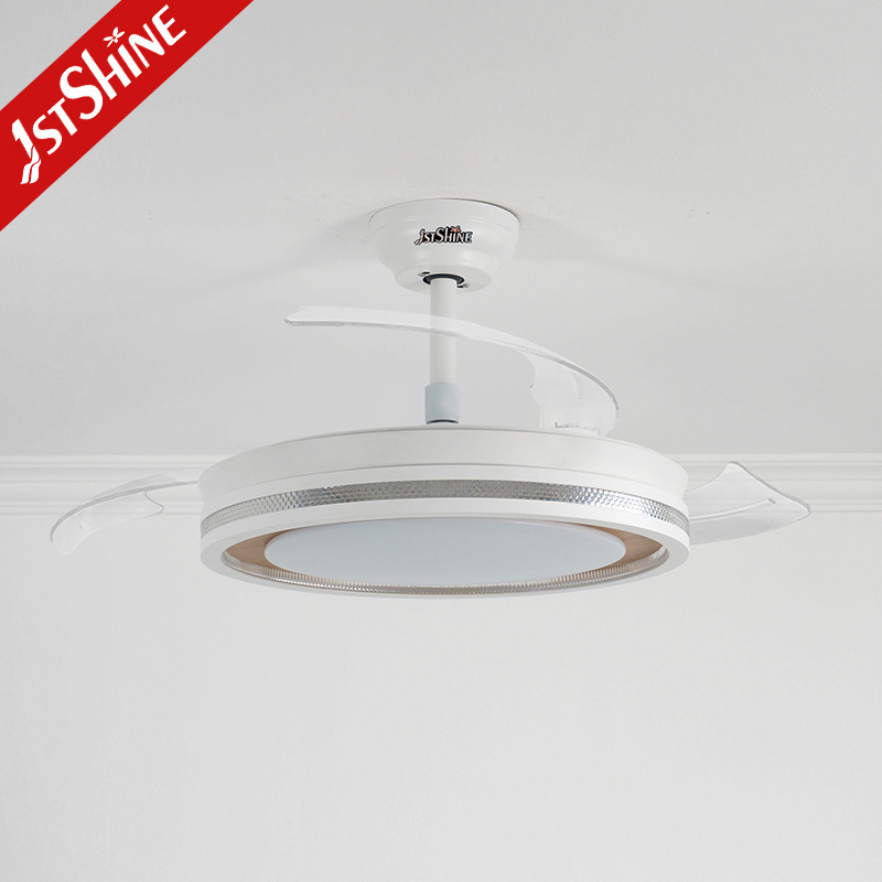 1stshine ceiling fan modern folding blade 5 speeds control dimmable led light fandelier ceiling fan with light