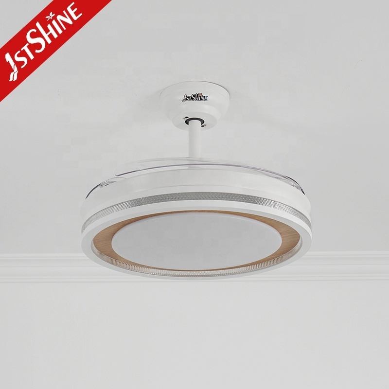 1stshine ceiling fan modern folding blade 5 speeds control dimmable led light fandelier ceiling fan with light