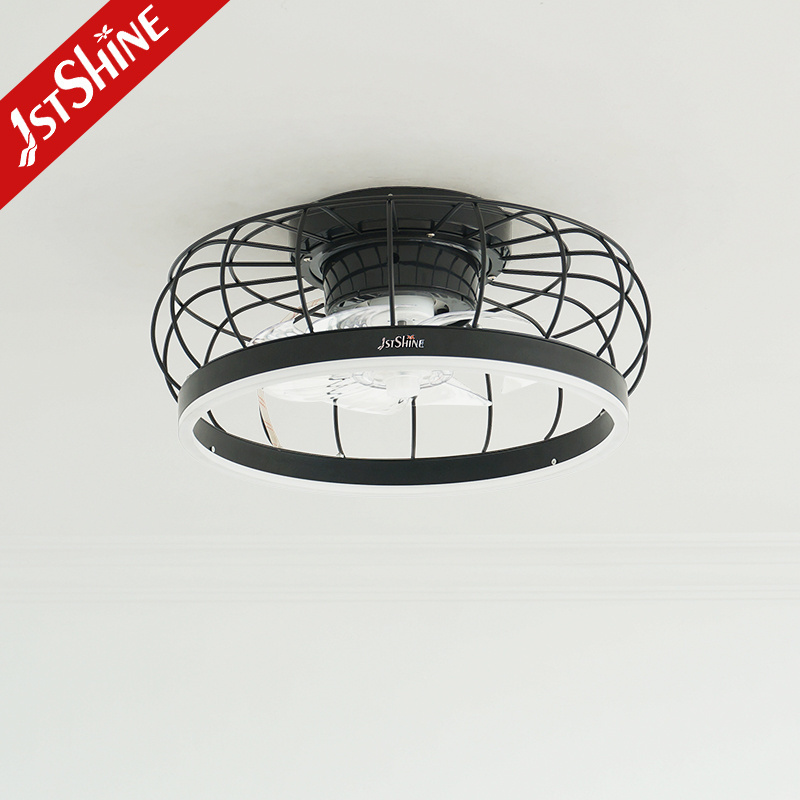 1stshine ceiling fan farmhouse cage flush mount iron fandelier ceiling fan with light