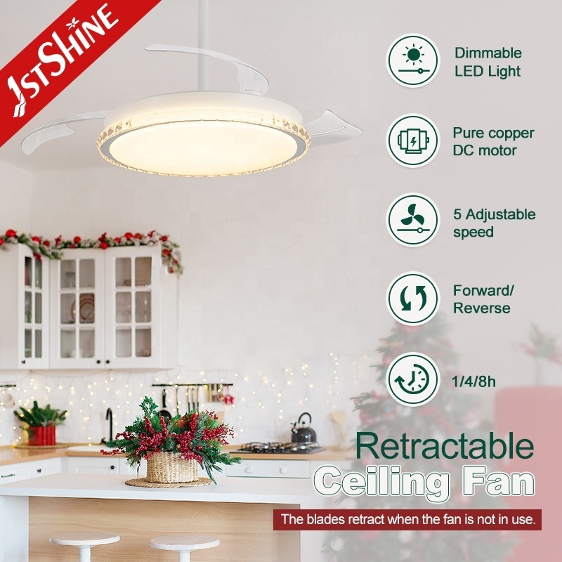 1stshine ceiling fan light with remote homestead retractable blade fandelier ceiling fan