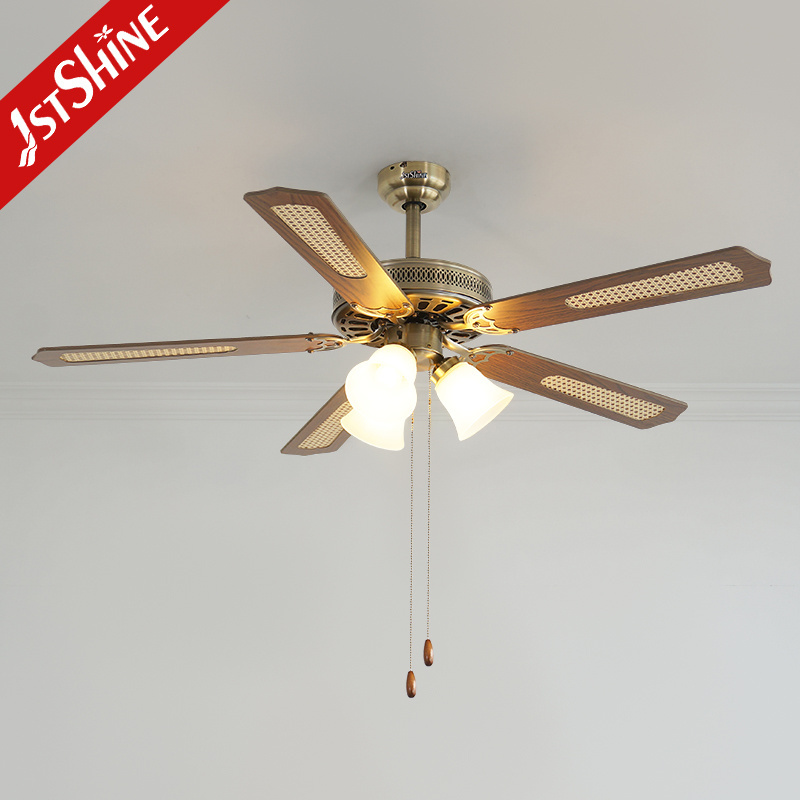 1stshine orient style hotel pull chain ac 3 speed mdf blade 52 inch ceiling fan with pendant light