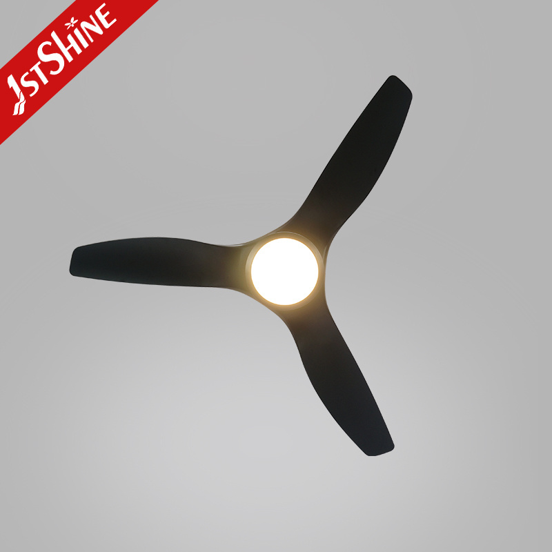 1stshine led ceiling fan DCF-FS52920 dc silent motor 5 speeds remote control black modern ceiling fan