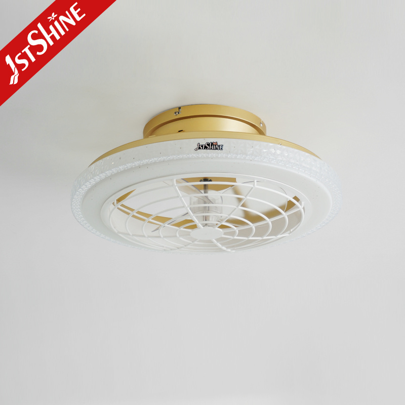 1stshine gold ceiling fan with dimmable led light 6-speed remote dc motor ceiling fan for bedroom