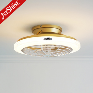 1stshine gold ceiling fan with dimmable led light 6-speed remote dc motor ceiling fan for bedroom