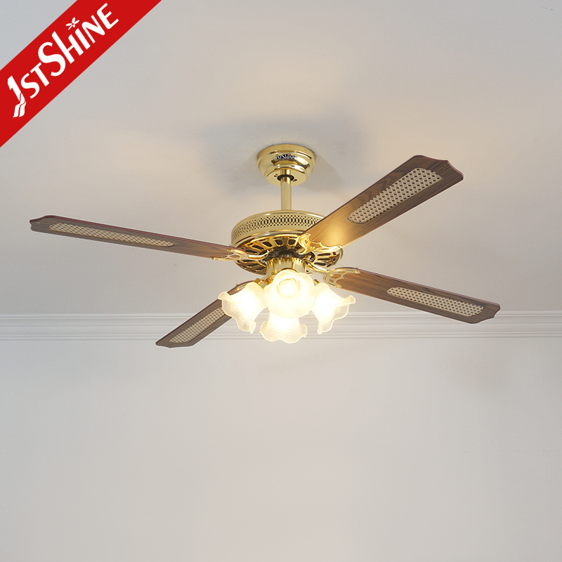 1stshine ceiling fan with lamp traditional style ac motor decorative 4 blade ceiling fan lamp