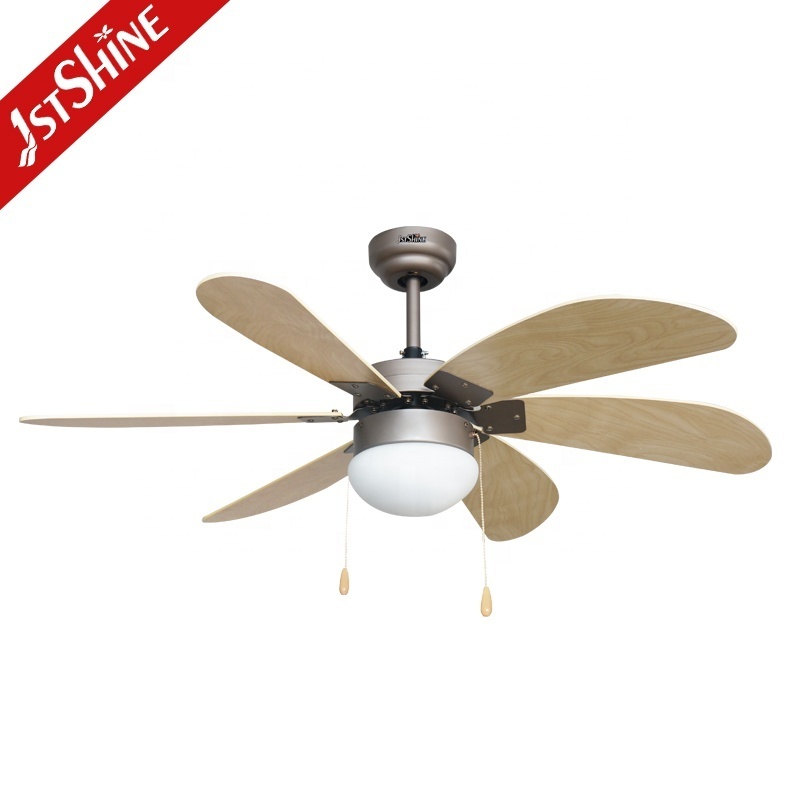 1stshine ceiling fan LED or light kit six blades MDF ceiling fan with light