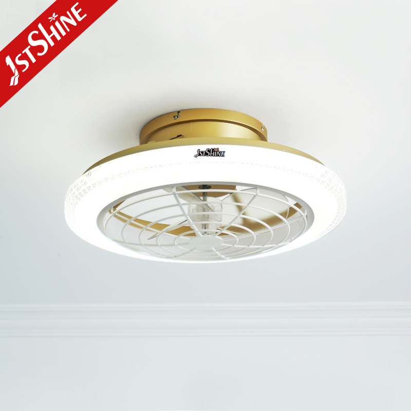 1stshine gold ceiling fan with dimmable led light 6-speed remote dc motor ceiling fan for bedroom