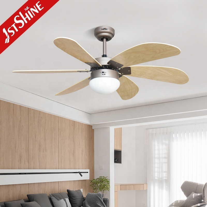 1stshine ceiling fan LED or light kit six blades MDF ceiling fan with light