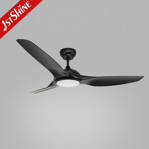 1stshine led ceiling fan DCF-FS52920 dc silent motor 5 speeds remote control black modern ceiling fan