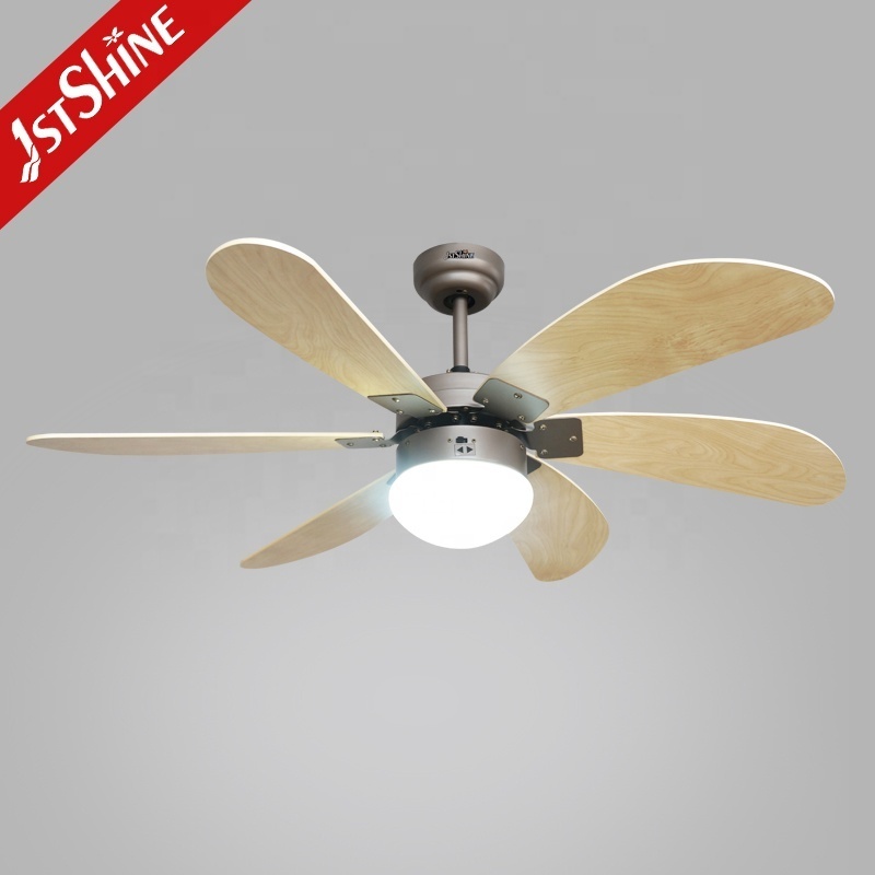 1stshine ceiling fan LED or light kit six blades MDF ceiling fan with light