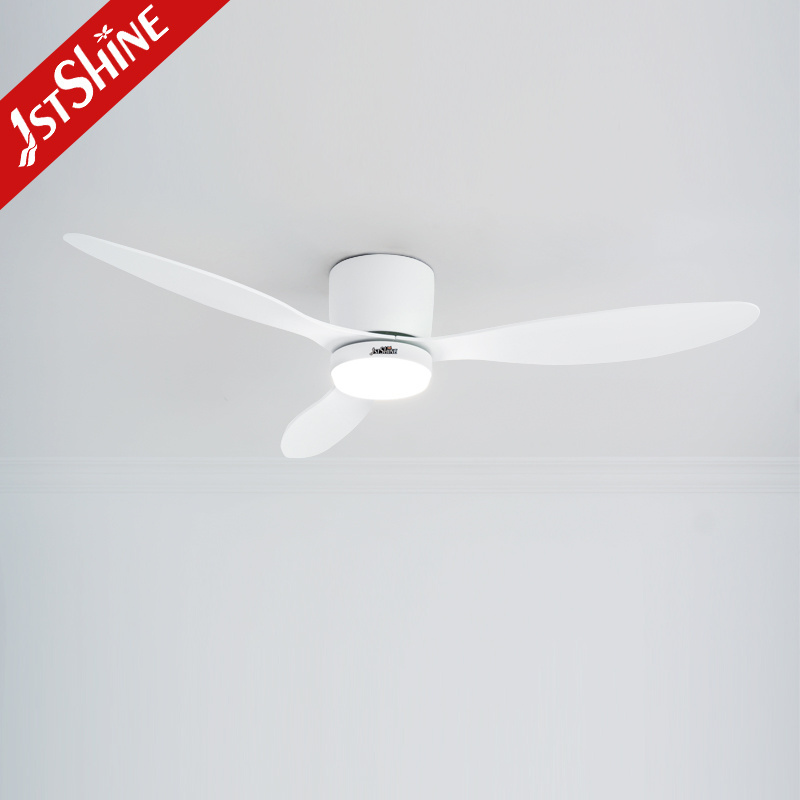 1stshine ceiling fan with light white abs blade low ceiling flush mount ceiling fan with remote control