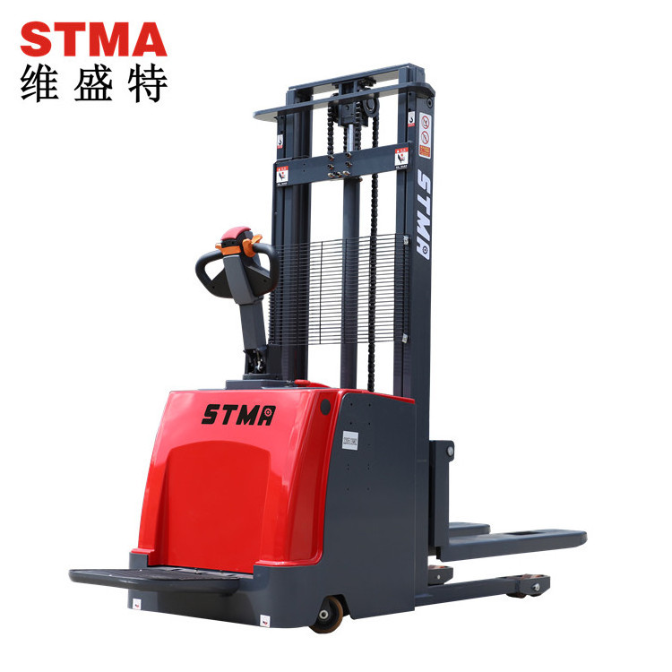 STMA hot sale 1.5 ton electric pallet stacker with 3.5m 4m 4.5m lifting height