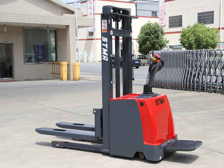 STMA hot sale 1.5 ton electric pallet stacker with 3.5m 4m 4.5m lifting height