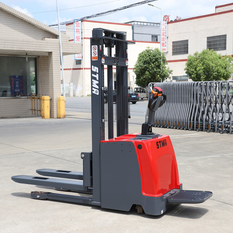 STMA hot sale 1.5 ton electric pallet stacker with 3.5m 4m 4.5m lifting height