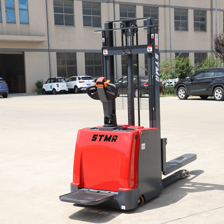 STMA hot sale 1.5 ton electric pallet stacker with 3.5m 4m 4.5m lifting height