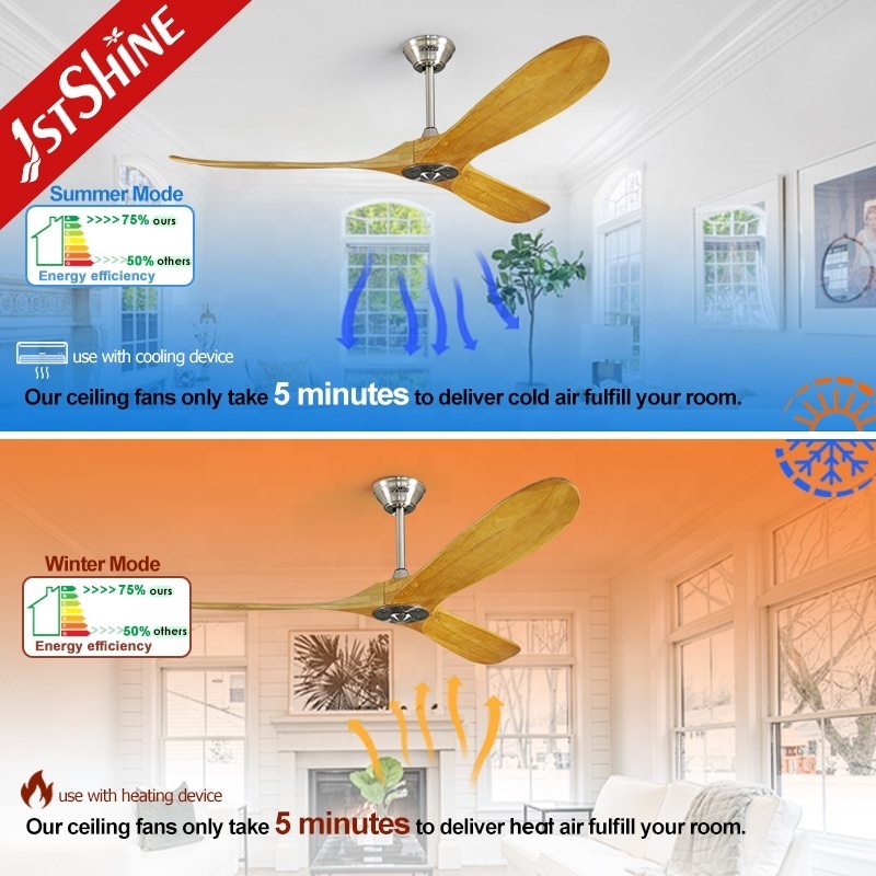 1stshine ceiling fan 2024 hot selling product luxure fan ceiling dc energy saving wood ceiling fans for villa