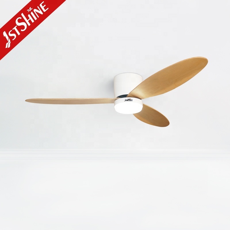 1stshine LED ceiling fan elegent 52 inches simple design bent wood ceiling fan with light