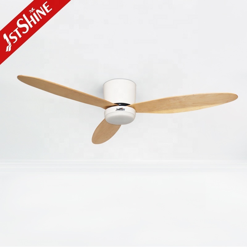 1stshine LED ceiling fan elegent 52 inches simple design bent wood ceiling fan with light