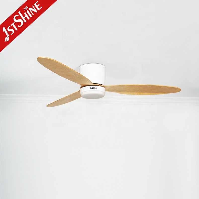 1stshine LED ceiling fan elegent 52 inches simple design bent wood ceiling fan with light