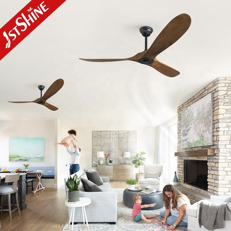 1stshine ceiling fan 60 inch modern dark walnut 5 speed remote control 3 blade wood blade dc ceiling fan