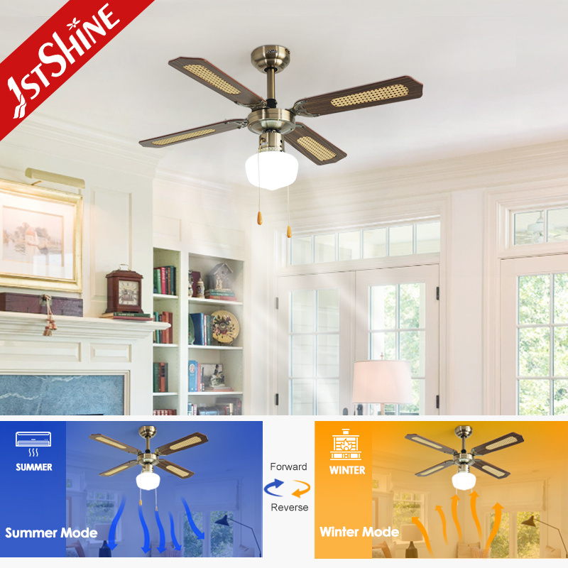 1stshine ceiling fan light hot sell modern 52 inch 4 mdf blade decorative led ceiling fan with light