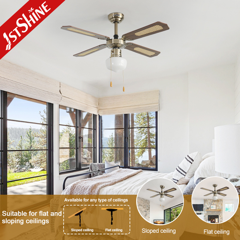 1stshine ceiling fan light hot sell modern 52 inch 4 mdf blade decorative led ceiling fan with light