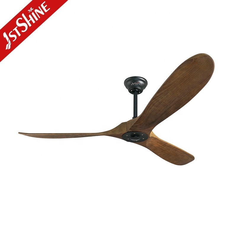 1stshine ceiling fan 60 inch modern dark walnut 5 speed remote control 3 blade wood blade dc ceiling fan