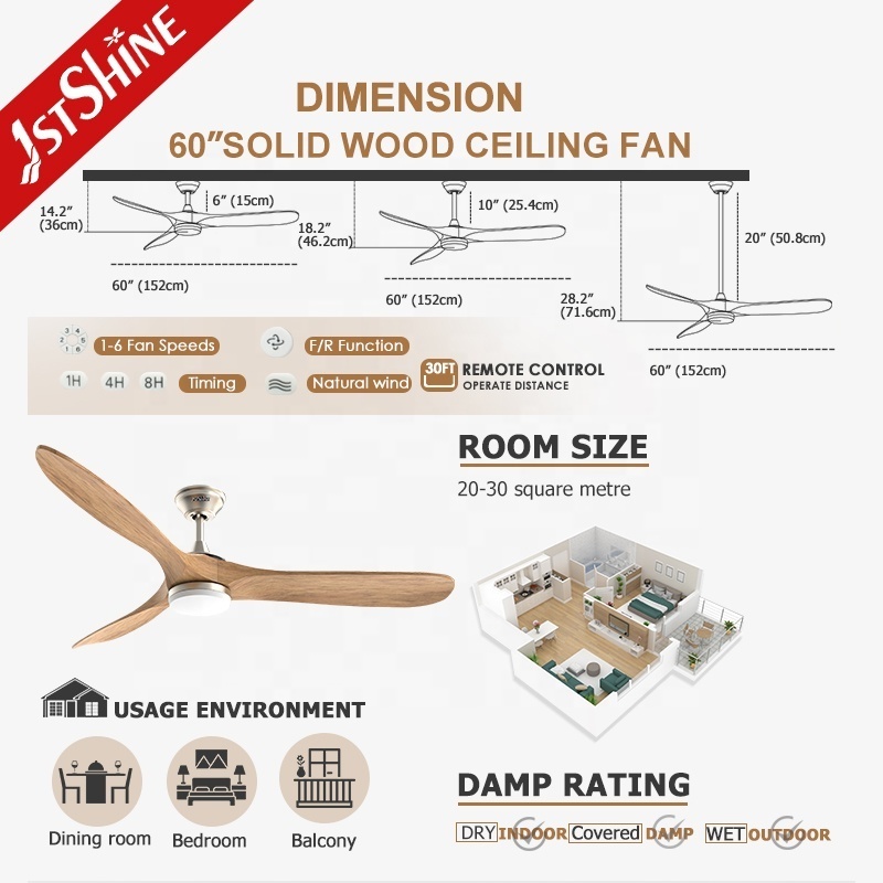 1stshine led ceiling fan 220V ventilador de techo con luz led customization wifi ceiling fan