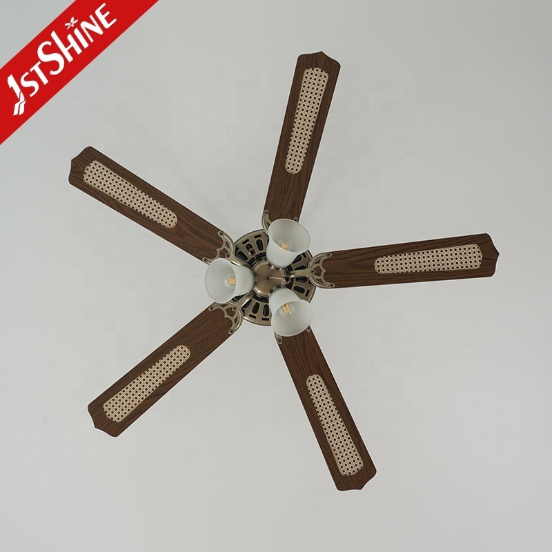 1stshine ceiling fan light 52 inch cooling motor remote control ce ceiling fan 5 mdf blade 3 light