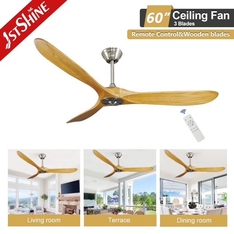 1stshine ceiling fan 2024 hot selling product luxure fan ceiling dc energy saving wood ceiling fans for villa