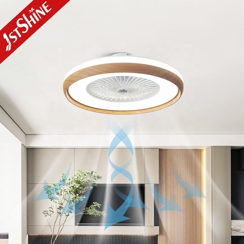 1stshine LED ceiling fan light dinning room 360 degree wind delfector ceiling mounted box fan with light