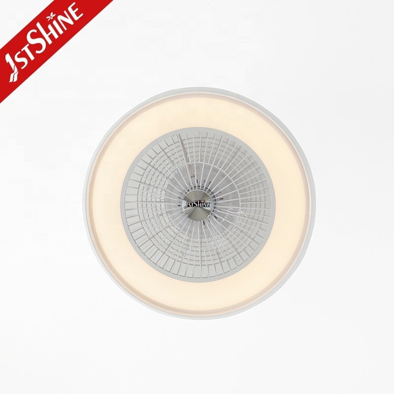 1stshine LED ceiling fan white color indoor dimmable LED lighting low profile ceiling fan with remote