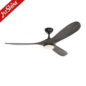 1stshine LED ceiling fan remote control 3 wooden blade save space led ceiling fan light