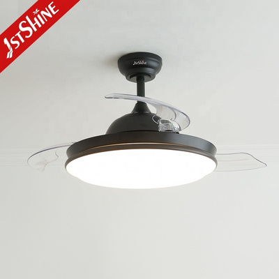 1stshine LED ceiling fan efficient hidden blades ceiling fans with led lights remote control