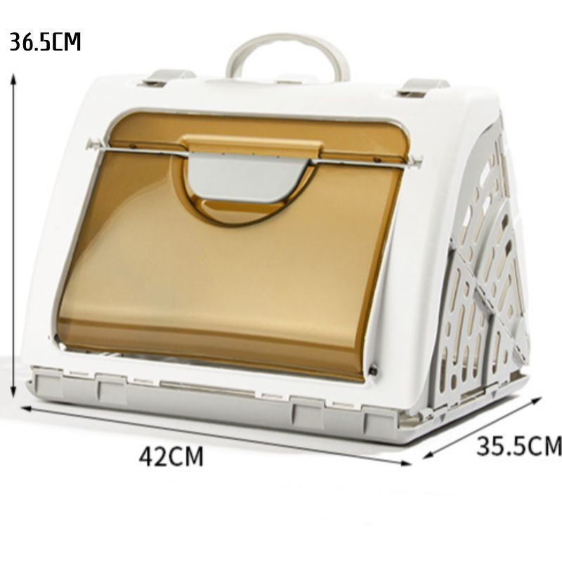 1Tail Foldable Travel Cat Carrier Front Door Plastic Collapsible Carrier Collection Space Saving Easy Installation