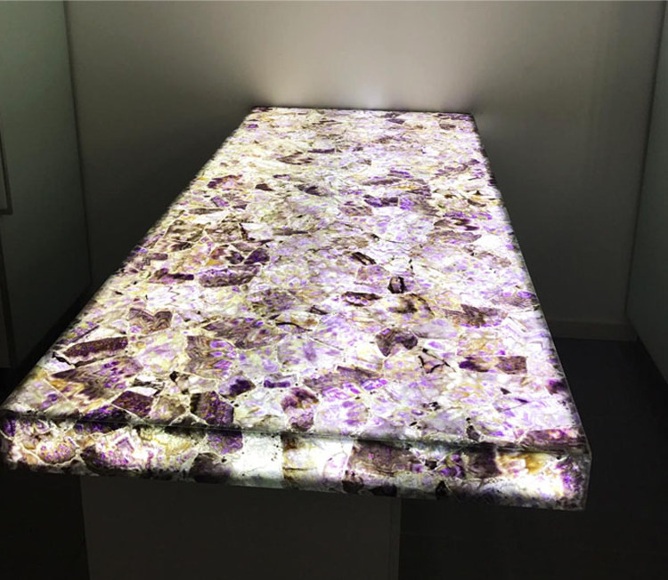 Natural Purple Quartz Amethyst Countertop For Kitchen/Bathroom/Bar